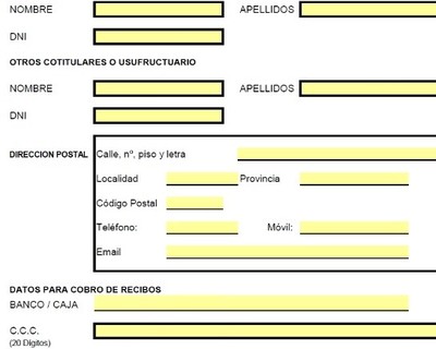 Modificación de datos (email, teléfono ...)